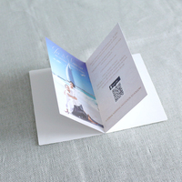 Papier blanc imprimé personnalisé avec feuille d'or de luxe 4 pages DIY carte de passeport Invitations de mariage artisanat en papier fait à la main