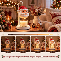 Lampe chauffe-cire de Noël Père Noël avec logo personnalisé, télécommande, pour bougies parfumées