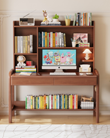Bureau d'étude en bois massif avec étagère et hauteur réglable pour enfants et bureau à domicile - Vente en gros