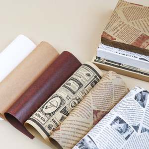 Greaseproof <b>Wrapping</b> <b>Paper</b> Custom Printed Food Grade Bread Grease-Proof <b>Paper</b> Sandwich Burger Burrito Package - Product Image 6