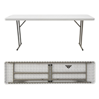 Table pliante en plastique massif, longueur de 6 pieds, en plastique massif, pour buffet à Banquet, Offre Spéciale