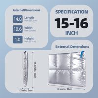 Housse pour ordinateur portable Royal Fair personnalisée en nylon et polyester matelassé argenté, 15 pouces, effet métallisé, sacoche pour ordinateur