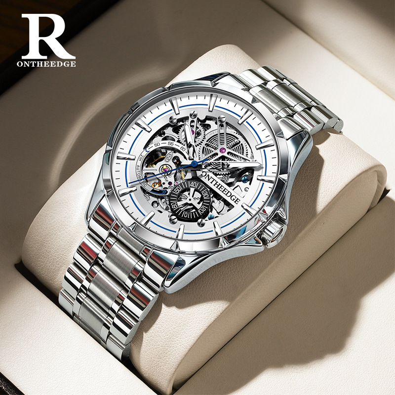 Rzy087 acero blanco plateado