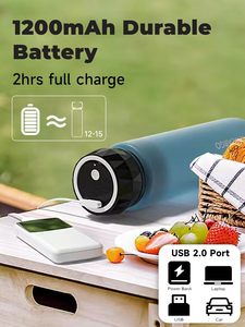 Blender portable 32 oz grande capacité, mini blender pour les smoothies et les milkshakes, blender personnel avec USB rechargeable - Product Image 5