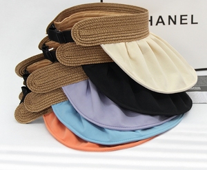 Da donna nero a prova di UV estate cappello parasole grande tesa <span class=keywords><strong>per</strong></span> <span class=keywords><strong>capelli</strong></span> da esterno attraente <span class=keywords><strong>per</strong></span> uso ufficio visiere <span class=keywords><strong>per</strong></span> la lavorazione di plastica <span class=keywords><strong>per</strong></span> - Product Image 4