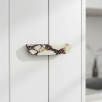 Poignée de tiroir en marbre naturel Calacatta Viola, poignée de porte d'armoire pour cuisine, commode, chambre et salle de bain – Offre Spéciale
