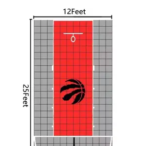 Okul oyun alanı arka bahçe mahkemesi için mat kilitli zemin ile 25 ayak basketbol sahası