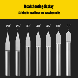 YUFU pisau mesin ukir komputer ukiran berlian, pisau komputer dasar datar tajam tidak dilapisi berlian HRC93 OEM dapat disesuaikan - Product Image 5