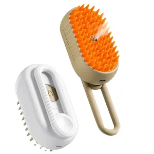 3 In 1 Cat Dog Hair Cleaner Electric USB Water Spray Steam Comb Cat Steamer Brush For Cats Massage With Handle