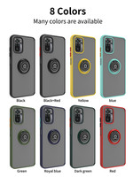 Casing Ponsel Matte PC TPU, Pelindung Belakang dengan 2022 Cincin Magnetik untuk Redmi Note 10 10S Note 10 Pro Max 360