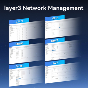 24 포트 10G L3 관리 SFP + 스위치 (100G QSFP28 광 네트워크 스위치 포함) SNMP 및 QoS 기능 파이버 코어 SFP + 스위치 - Product Image 4