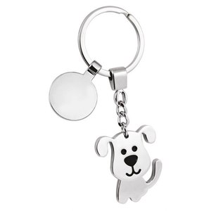 Llavero Personalizable con Diseño de Perrito, Moneda Retorcida de 25mm, Metal y Aleación de Zinc, Impresión Offset y UV, Logotipo Personalizado, Llavero Solar - Product Image 1