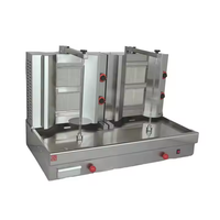 Machine à kebab au gaz en acier inoxydable de qualité commerciale, adaptée aux restaurants, hôtels, traiteurs, avec certificat ISO