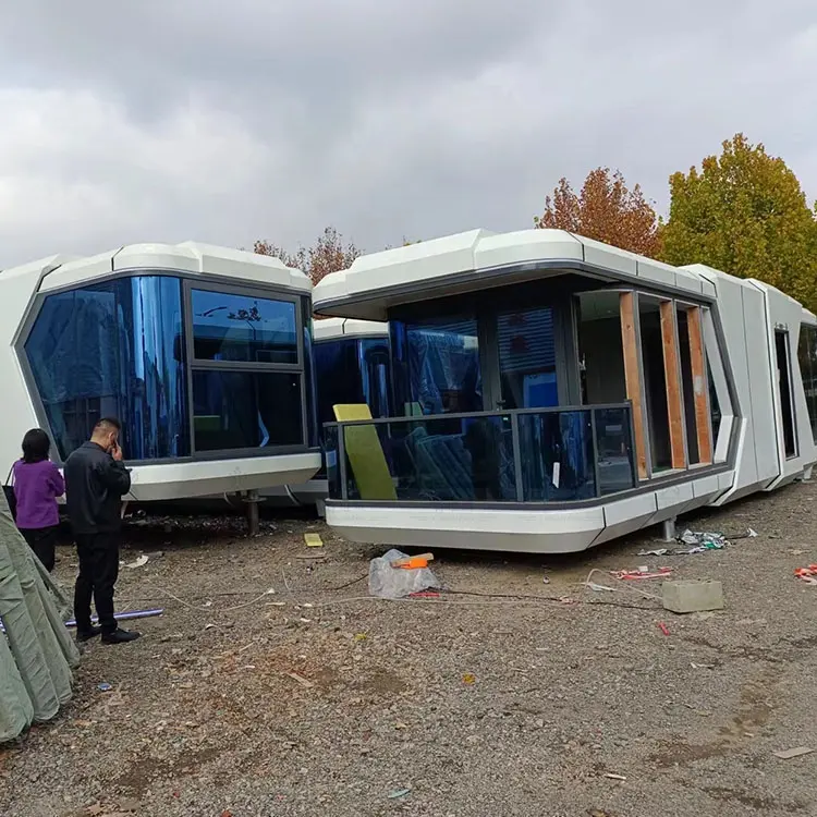 מרוהט באופן מלא קרוואן בית נייד זעיר בתים וילה בית מודולרי שטוח חבילה טרומי מיכל בית