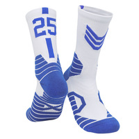 Chaussettes de basket Elite Crew-Logo personnalisé respirant écologique fabriqué aux États-Unis