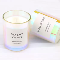Luxuriöse Duftkerze mit Individueller Duftnote für Hochzeit Diwali Transparentes Glasgefäß Einzigartiges Design Aromatherapie Gel Paraffinwachs
