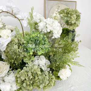 Toptan Düğün Yolu Çiçek Yolu Süsü İpek Yapay Çiçek Yolu Süsü Düğün Yolu Süslemeleri Yeşil Çiçekler Düğün - Product Image 5