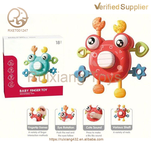 Jouet d'apprentissage à tirer avec ficelle, crabe à doigts, jouet sensoriel pour bébé, best-seller - Product Image 3