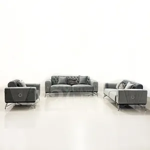 Grosir Sofa Modern kain ranjang panjang tiga dua Satu tempat duduk Sofa