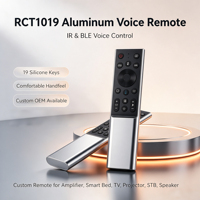 Amplificateur de puissance, récepteur audio, télécommande 19 touches IR BLE, commande vocale, alliage d'aluminium, 2 piles AAA, OEM ODM
