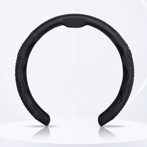 Funda de silicona para volante de coche de cuero antideslizante resistente al desgaste Instalación universal a presión Compatible con los modelos A5 A6 - Product Image 5