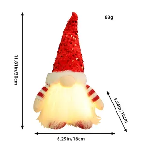 Home Xmas Navidad Neujahrs geschenke für Kinder Weihnachts puppe Elf Gnom mit LED-Licht