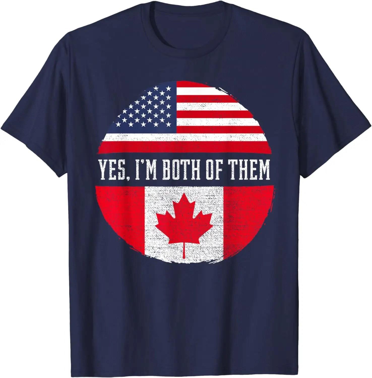 Fitspi ใช่ ฉันทั้งสองคนภูมิใจสหรัฐอเมริกาอเมริกาแคนาดาธงของขวัญเสื้อยืดขายส่ง