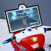 Machine de jeu de course de moto électrique en plastique QSL Kiddie Ride, à monnayeur, pour enfants, avec son réaliste et lumières clignotantes