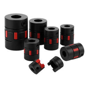 Shaft <b>Coupling</b> Aluminum Alloy Elastic Polyurethane Adjusting <b>Ring</b> Double Section Set Screw 20mm For Motor Encoder - Product Image 1