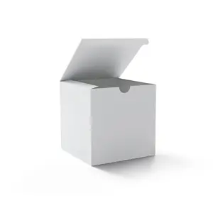 Caixa dobrável branca personalizada reciclável para câmeras, caixas de papel para embalagens de eletrônicos de consumo