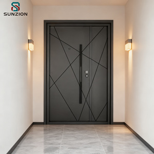 Açık/daire/dış/otel kullanımı için Modern anti-hırsızlık güvenlik kapısı Premium kalite çelik bitmiş yüzey manuel açılış - Product Image 5