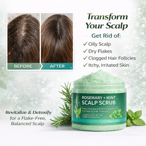 Champú Exfoliante para el Cuero Cabelludo con Romero y Menta 2 en 1, Tratamiento Exfoliante para Eliminar la Acumulación y Clarificar el Cuidado del Cabello - Product Image 4