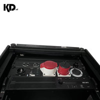 ZhiShengAudioEquipment Rack d'amplificateur métallique robuste avec roulettes durables KDU 9U, loquets de sécurité, pour scène, tournées et événements en direct