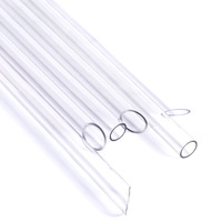 Pailles en plastique transparentes colorées à embout plat et incliné, de qualité alimentaire, jetables, pour usine