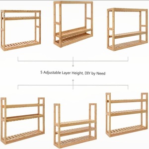 Estante de Baño de Bambú Autonomy, Estante de Madera de 3 Niveles para Montar en la Pared, Solución Ecológica para Organizar Artículos de Baño - Product Image 4