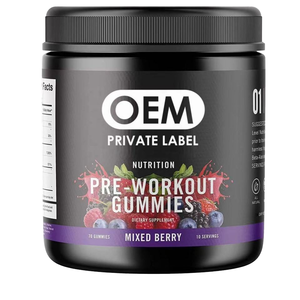 OEM Pre Workout Energy Gummies <b>Creatine</b> Preworkout Gummies BCAA Gummies Gym Fitness Equipment Weight Gain Pill Provide Energy - Product Image 1
