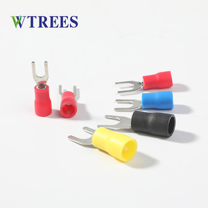 ขั้วต่อสายไฟแบบหุ้มฉนวนสำเร็จรูป Wtrees Sv1.25-4 สำหรับสายขนาด 1-6 มม. ขั้วต่อทองแดงแบบหางปลา ชนิด Y - Product Image 1
