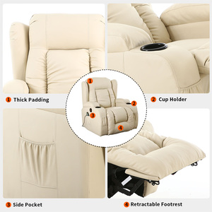 Sofá reclinable eléctrico de cuero <span class=keywords><strong>Nitaly</strong></span>, silla de cine, muebles reclinables de Euro Theatre - Product Image 5