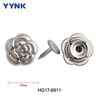 Bouton en métal en forme de fleur ODM/OEM, disponible en plusieurs couleurs, bouton en alliage de zinc durable pour jeans, pantalons et vestes, conforme aux normes REACH