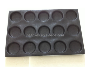 พิมพ์ขนมปังกลม 15 ชิ้น ขนาด 9.5 ซม. ทำจากซิลิโคน ไม่ติดกระทะ แบบมีรูสำหรับอบขนมปัง - Product Image 6