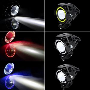 Racepro-faros de motocicleta con Ojos de Ángel y ojos del diablo, foco de conducción LED <span class=keywords><strong>U7</strong></span> - Product Image 5