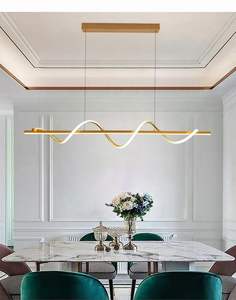 LEDダイニングテーブルシャンデリア天井リニアランプペンダントライト - Product Image 3