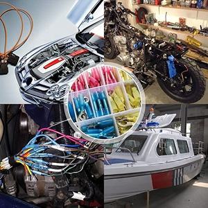 240pcs nhiệt co lại dây điện ô tô uốn kết nối Loại Vòng ngã ba Spade Butt Splice thiết bị đầu cuối - Product Image 6