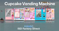Distributeur automatique de cupcakes Haloo de grande capacité avec système de réfrigération et d'ascenseur