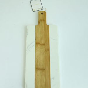 <span class=keywords><strong>Planche</strong></span> <span class=keywords><strong>de</strong></span> service rectangulaire en bambou et marbre écologique pour charcuterie, fromages et viandes – Idéale pour les réceptions - Product Image 2