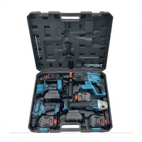 Kit combiné d'outils électriques sans fil 4 pièces avec batterie au lithium pour la maison, le bricolage et l'atelier (OEM)