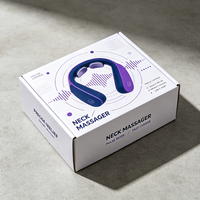 Boîte cadeau personnalisée en carton ondulé blanc imprimé offset de qualité supérieure pour masseur de cou, expédition rapide en 72h, carton recyclable et étanche