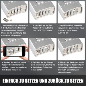 पासवर्ड लॉक जस्ता एब्स सामग्री एंटी-चोरी और उच्च सुरक्षा यात्रा सुरक्षा वाले दरवाजे पैडलॉक - Product Image 3