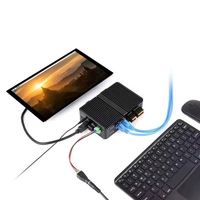 Carte d'extension Waveshare Raspberry Pi CM5, ordinateur industriel à double port réseau Gigabit/2.5G, peut être connecté à des modules 4/5G