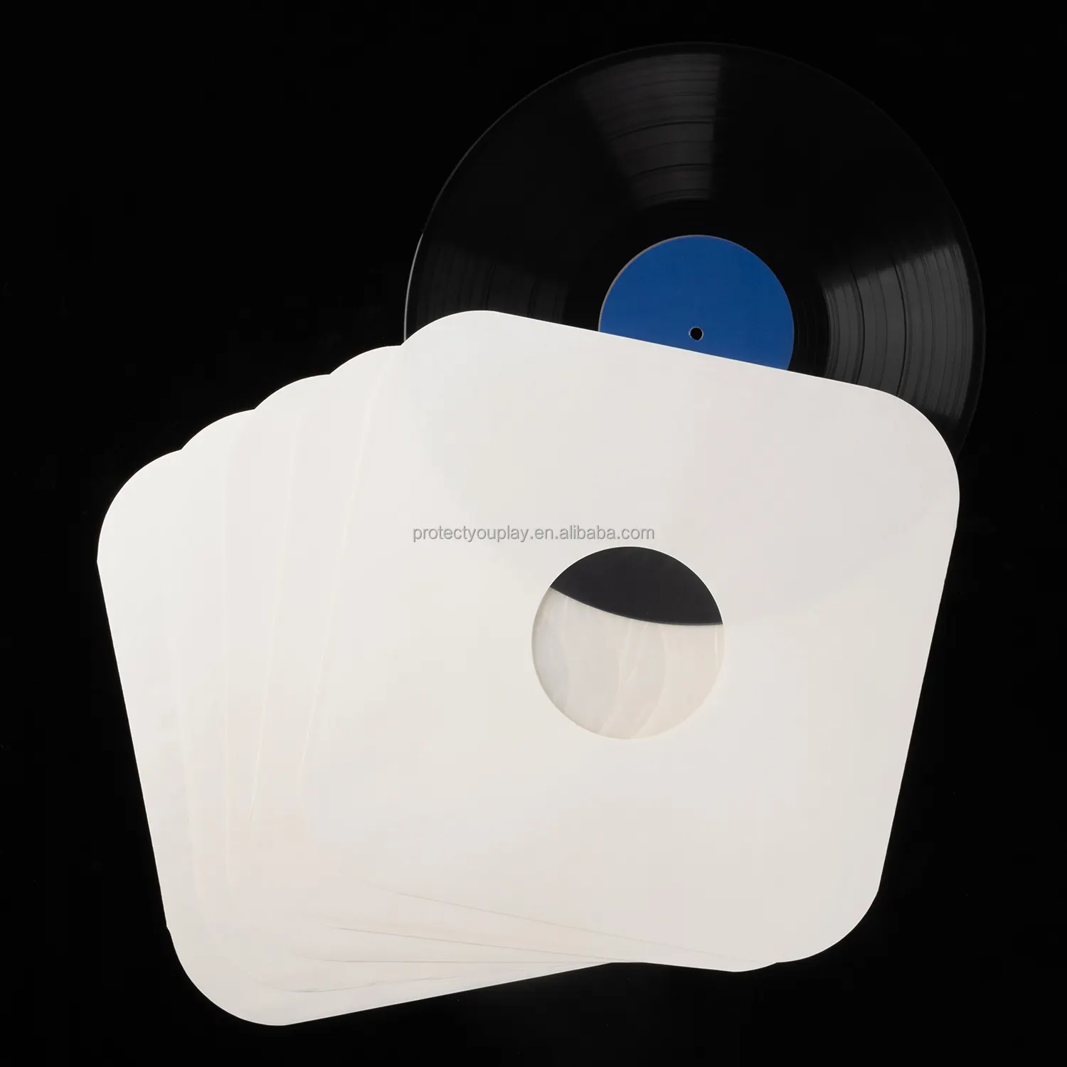 Fundas interiores para discos de vinilo de papel blanco de 12 pulgadas y 33 Rpm con esquinas redondas fundas para discos de papel de vinilo